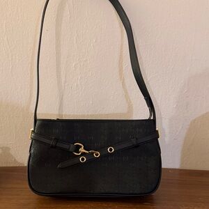 Vakko Brand Elegant Black Shoulder Bag